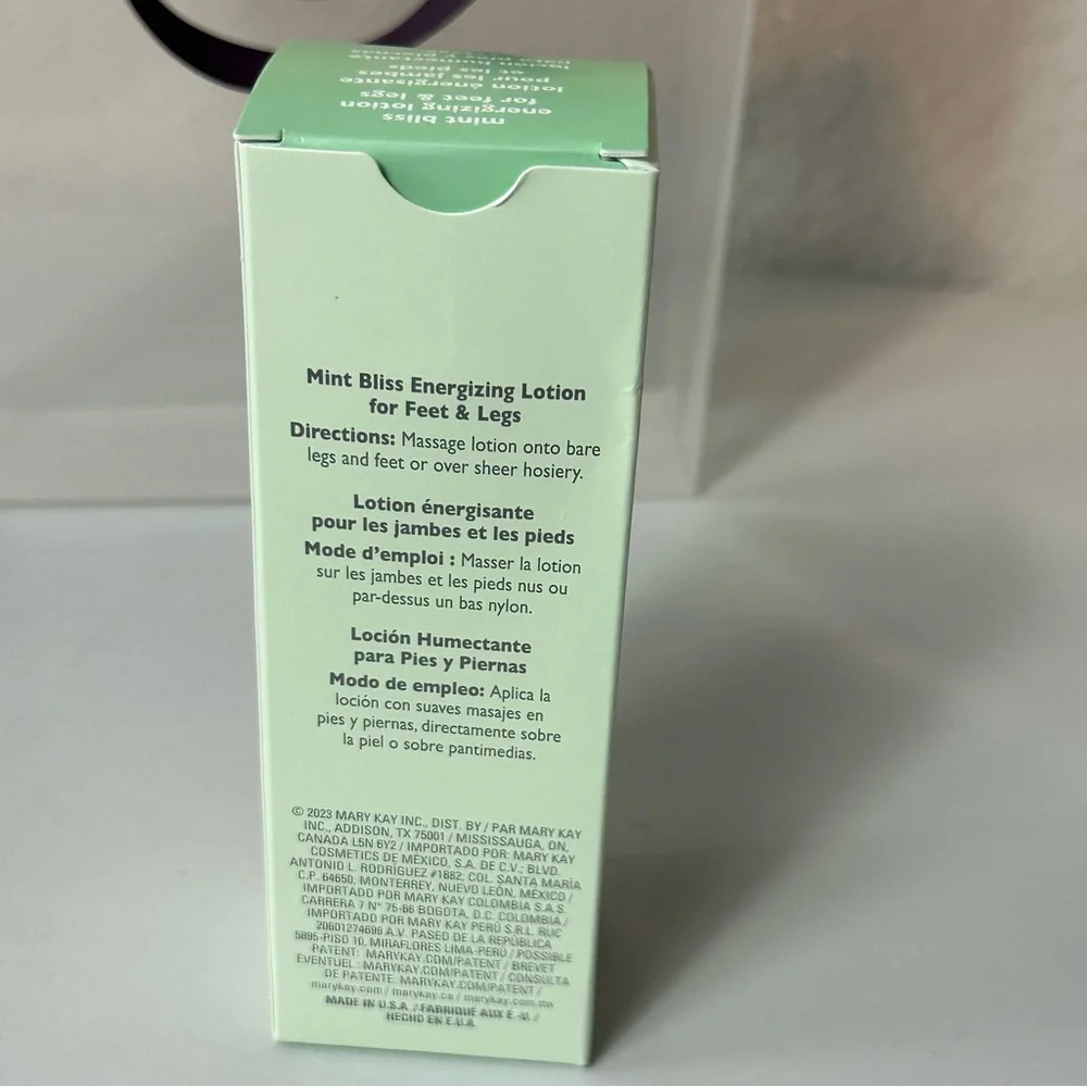 Mary Kay Mint Bliss Energizing Lotion for Feet & Legs 3oz with Gift Bag NEW